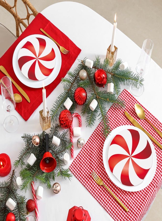 Whaline 100 Pcs Christmas Candy Paper Napkins Luncheon Napkin Xmas Red Foil Disposable Dessert Dinner Napkin for Winter Holiday Baby Shower Birthday Party Table Supplies - Image 4